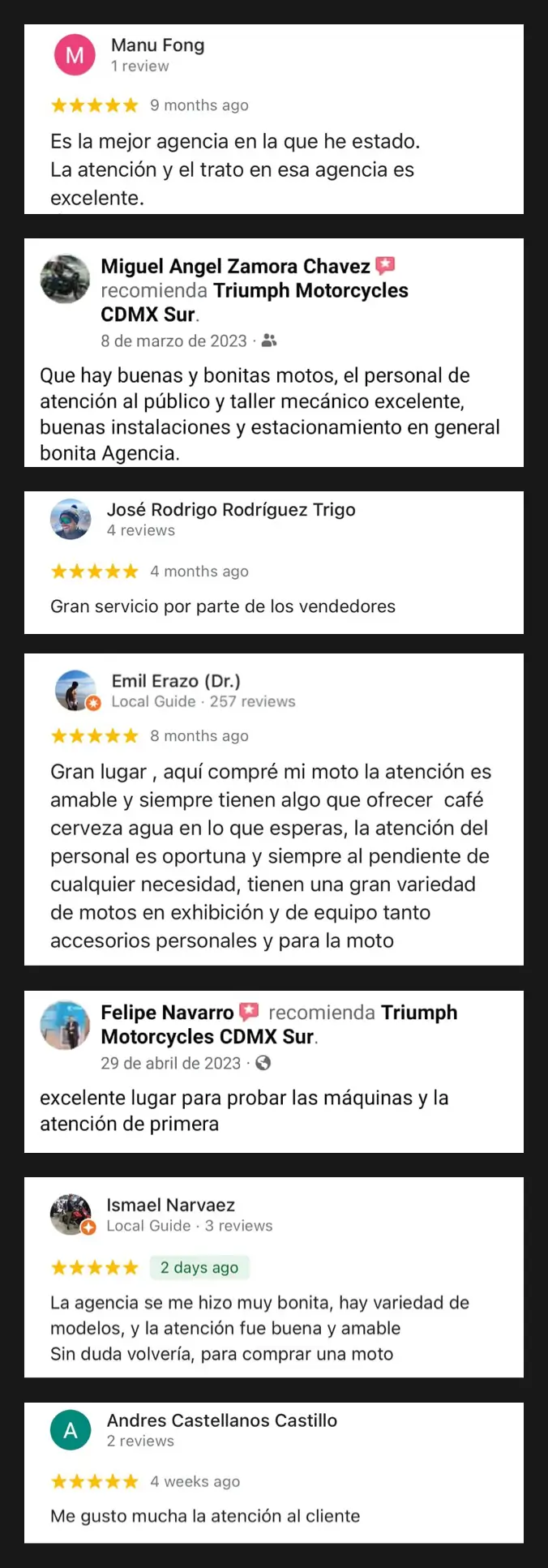 Reseñas de nuestros clientes
